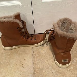 Tan UGGS sneakers. adult size 6. Great condition. Hardly worn.